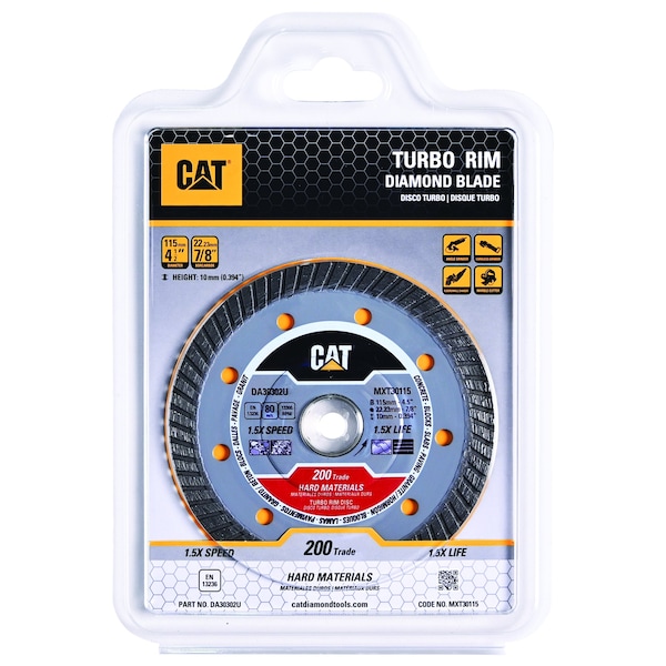 Caterpillar 200 Trade Hard Materials 4.5-In Blade 115mm DA30302U - main